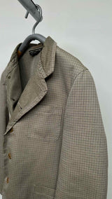 Comme Des Garcons Homme Plus Graphic-lining Plaid Blazer Jacket