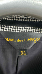 Comme Des Garcons Houndstooth Oversized Blazer Jacket