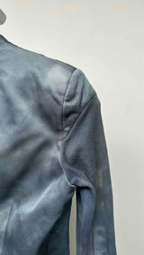 Rick Owens Over-dye Hook-closer Cropped Blazer Jacket