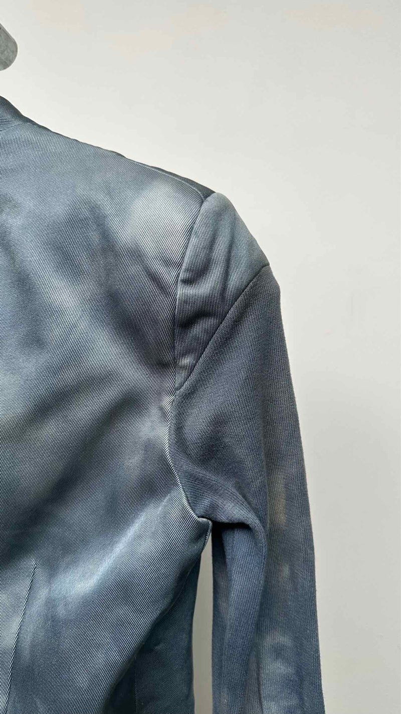 Rick Owens Over-dye Hook-closer Cropped Blazer Jacket