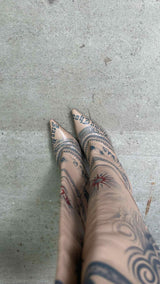 Jean Paul Gaultier Tattoo Long Heel Boots