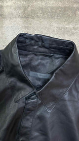 John Varvatos Lamb Leather Shirt