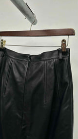 Balenciaga Leather Midi Skirt