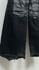 Paradoxe Paris Layered Leather Textured Jeans