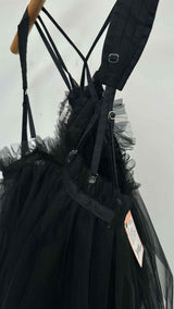 Noir Kei Ninomiya N/S Tulle Twist Suspender Wrap Top