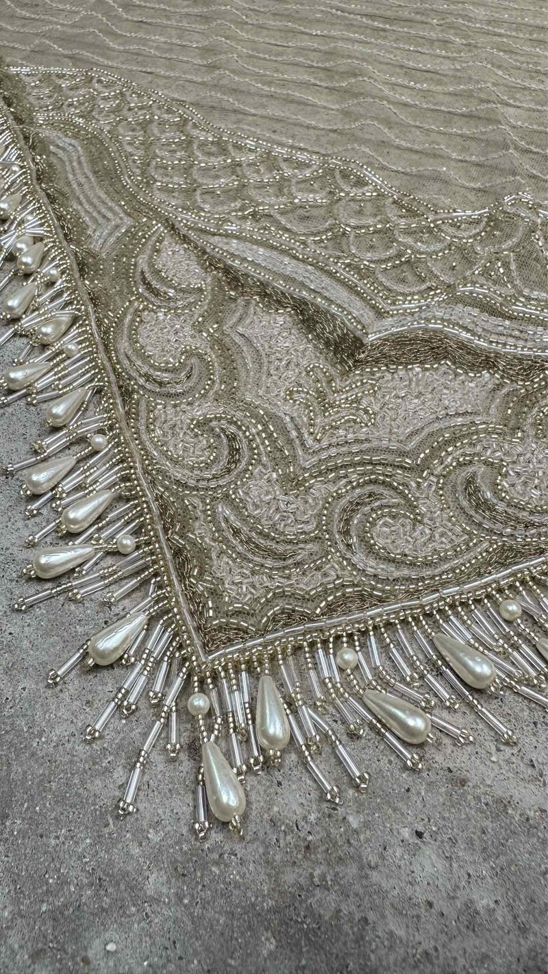 Ralph Lauren Hand-beaded Mesh Scarf