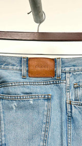 Gucci Floral Bee Embroidered Tapered Jeans