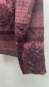 By Walid Sashiko Crochet Textured Padded Jacket