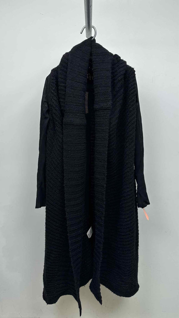 Rick Owens Suede-sleeve Knitted Gawn