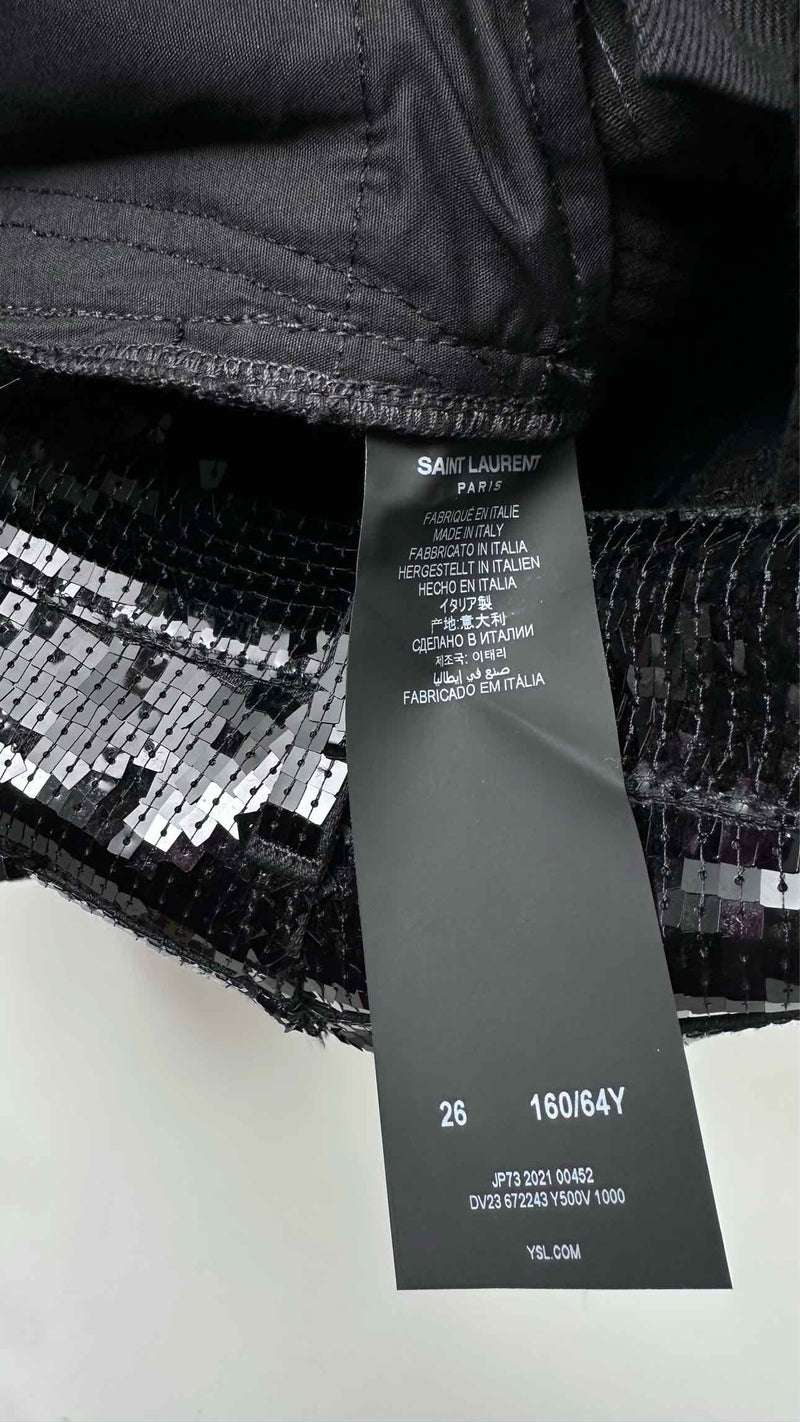 Saint Laurent Sequin Boot-cut Jeans