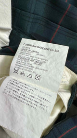 Comme Des Garcons Homme Plus Back-pleated Wrap Plaid Skirts Shorts
