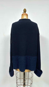 Moncler Oversized Bottom Mohair Rib Cardigan