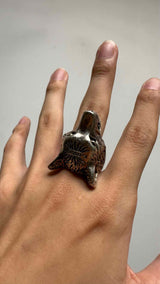 Gucci Anger Forest Wolf Head Ring