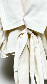 Vaquera Puff-sleeve Bow-hanging Sailor Blouse