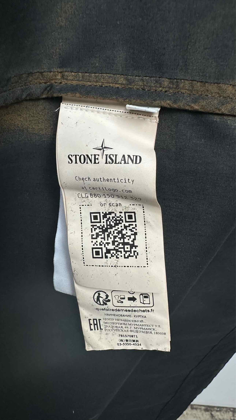 Stone Island Mussola Gommate Longline Hooded Water-resistant Coat