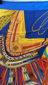 Hermes Cuis Du Desert Printed Silk Scarf
