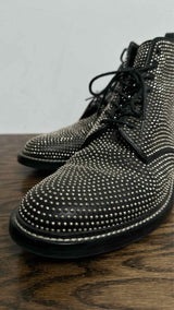 Saint Laurent William Studded Leather Combat Boots