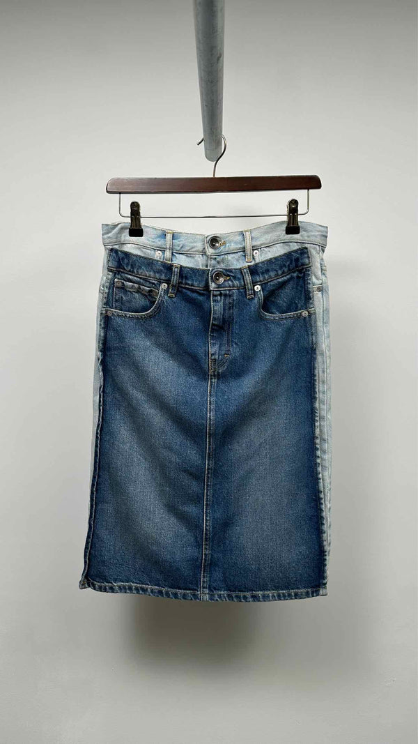 Margiela Double-layered Denim Skirt