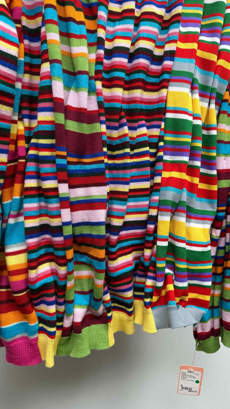 Comme Des Garcons Oversized Gathered Border Sweater