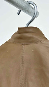 Rick Owens Asymmetrical Knit-hybrid Leather Jacket