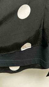 Balenciaga L/S Polka-dot Pussy-bow Blouse