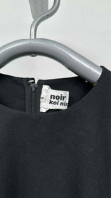 Noir Kei Ninomiya N/S Mesh-trimmed Wool Midi Dress