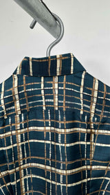 Salvatore Ferragamo Plaid Silk Shirt
