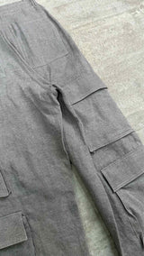 Hed Mayner Heavy-weight Linen Wide Cargo Pants