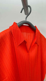 Pleats Please S/S Pleated Polo Shirt