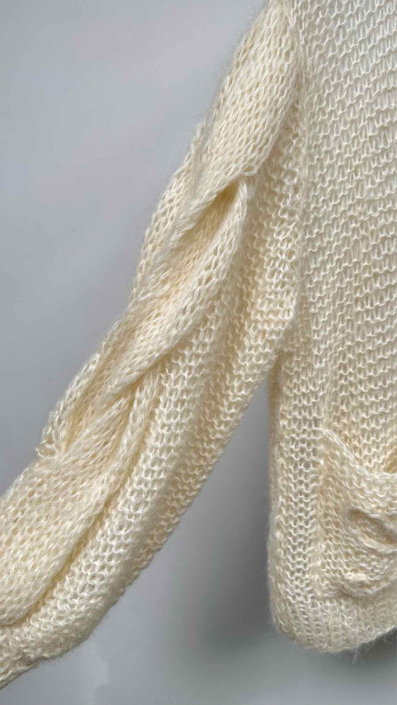 LOEWE Anagram Mohair Loose-knit Cardigan