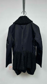 Issey Miyake Shawl Tweed-knit Hybrid Oversized Coat