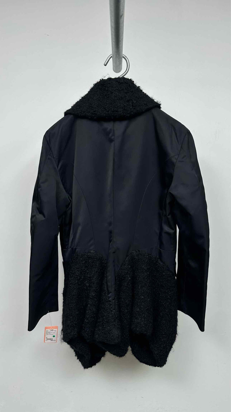 Issey Miyake Shawl Tweed-knit Hybrid Oversized Coat