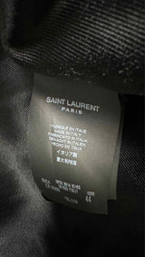 Saint Laurent Shearling-collar Distressed Leather Flight Jacket