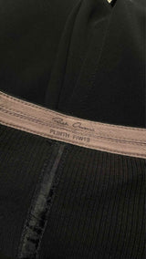 Rick Owens Rib Knit Waist Satin Maxi Skirt