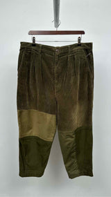 Comme Des Garcons Homme Hybrid Corduroy Cropped Wide Pants