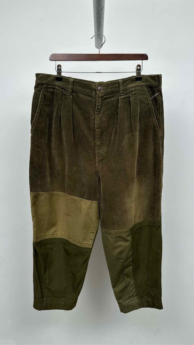 Comme Des Garcons Homme Hybrid Corduroy Cropped Wide Pants