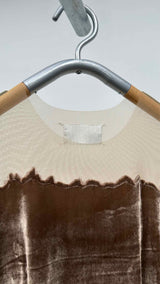 Margiela Burnt Effect Velvet Mesh Blouse