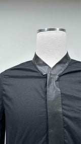 Rick Owens Collar-leather Long Shirt