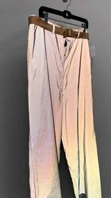 Paul Harnden Crinkled Reflective High-Waisted Wide Pants