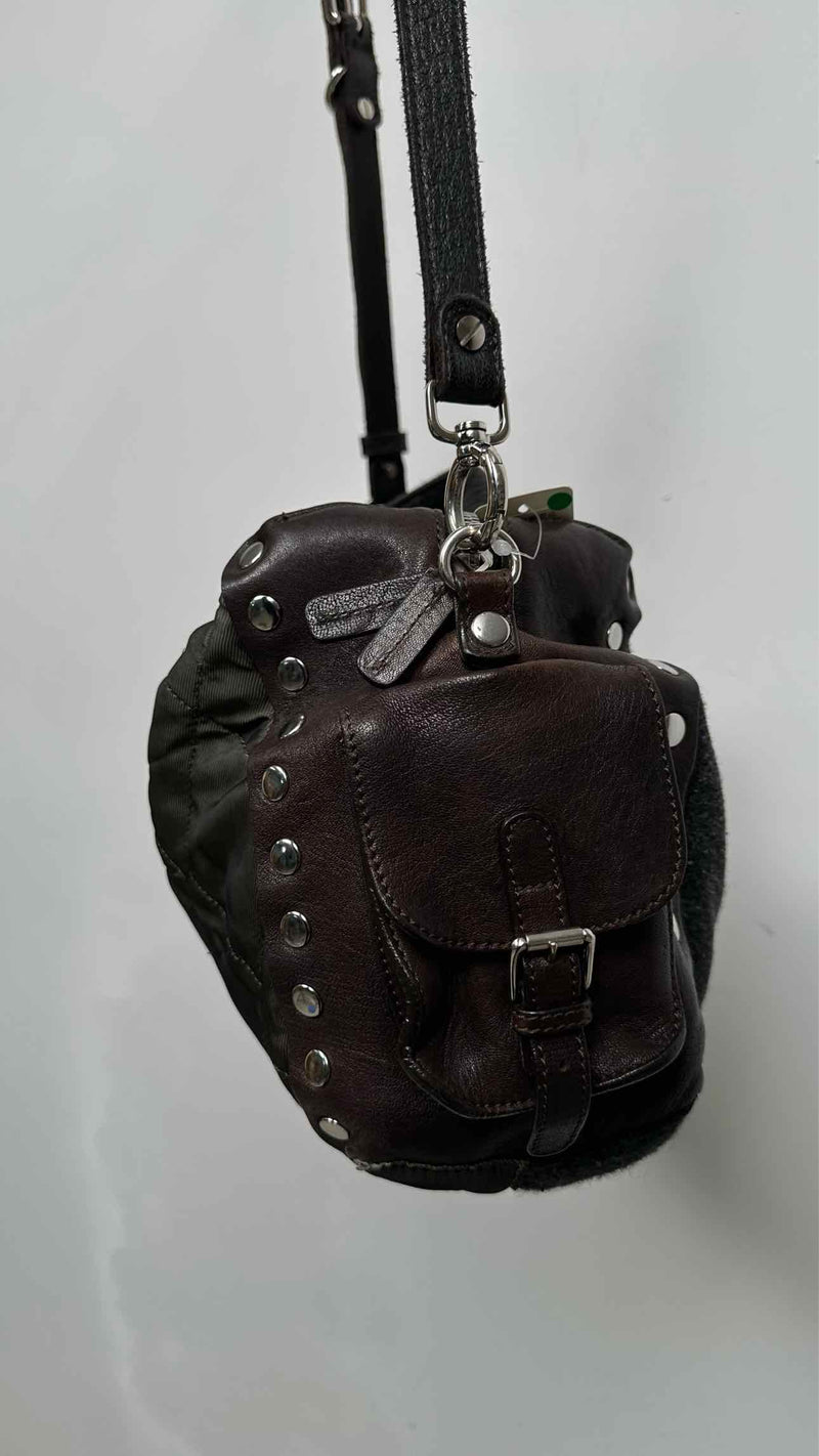 Marni Studded Multi-fabric Shoulder Bag