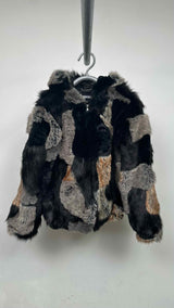 Supreme Patchwork Windstopper Hooded Faux-Fur Jacket