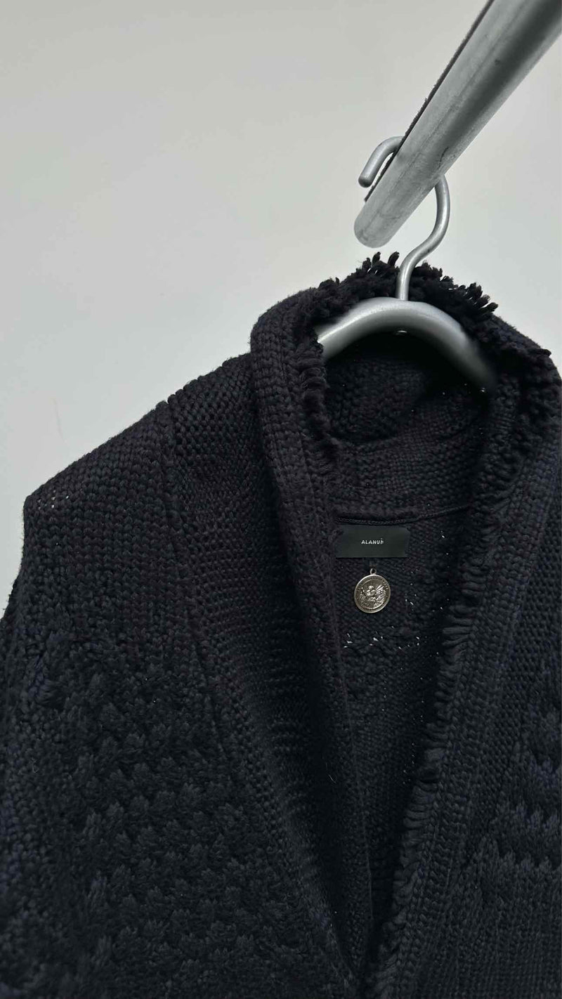 Alanui Shawl-neck Oversized Cable Cardigan