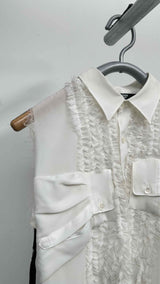 Undercover N/S Raw-Edge Ruffle Buttoned Top