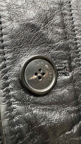 Balenciaga Quilted-lining Hood Layered Leather Coat