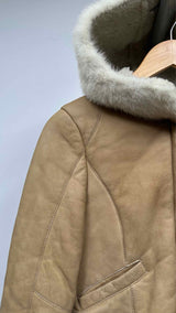 PRADA Hooded Shearling Leather Jacket