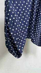 Comme Des Garcons Pleated Polka-dot Drop-clutch Pants