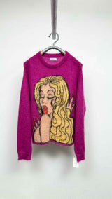 ERL Mohair Kiss Print Sweater