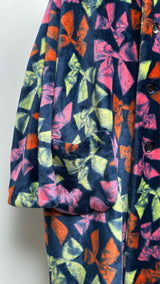 Comme Des Garcons Faux-fur Multi-bow Printed Coat