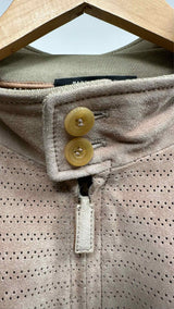 Gucci Eye-let Suede Bomber Jacket