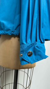 Marni Zip-up Collarless Gathered Blouson Jacket